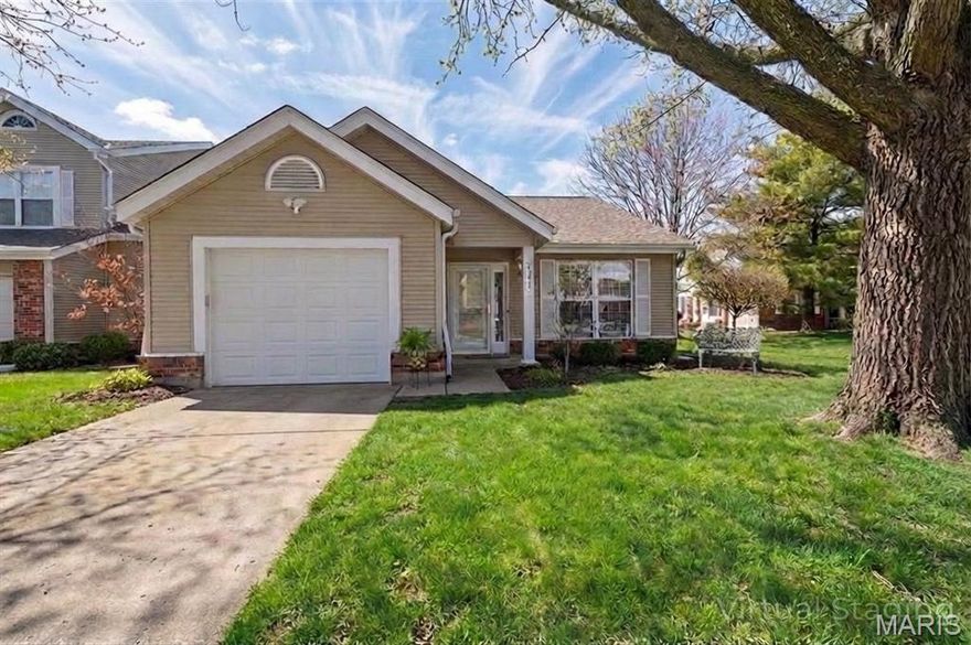 Let’s get you in to see it before someone else grabs this deal!
Welcome to this contemporary end-unit Ranch Villa offering two spacious bedrooms, an updated luxury bath, over-sized, insulated and drywalled one-car garage with plenty of storage. The open-concept floor plan is emersed with natural light, showcasing a vaulted ceiling which encapsulates the oversized living room providing warmth and ambiance from an electric "free - standing" fireplace.   Vaulted dining area encased  by a large bay window provides an abundance of natural light perfect for everyday living and entertaining. New full glass door with contemporary side light! 

The updated kitchen features all-new cabinetry, counter depth new refrigerator, stainless steel appliances, a breakfast bar, oversize pantry, and a updated sliding door leading to the private patio. Enjoy outdoor relaxation in your fully fenced patio with a 6-ft privacy fence, gated access, and a serene rock-landscaped oasis.

The spacious primary suite is a true retreat, featuring a " walk in" ample closet, updated, spa-like bath with garden tub, separate shower, dual sinks, two entry doors and tiled flooring. A main-floor laundry room with cabinets adds everyday convenience and direct access to garage.

Additional highlights include an all-electric home, upgrade vinyl plank,  plantation shutters, washer, dryer, and refrigerator included, new water heater (2023), ample storage throughout, and HOA dues that cover water and trash. Enjoy access to the subdivision pool and a prime location with quick highway and shopping access, yet peacefully tucked away in a tree-lined cul-de-sac with green space.