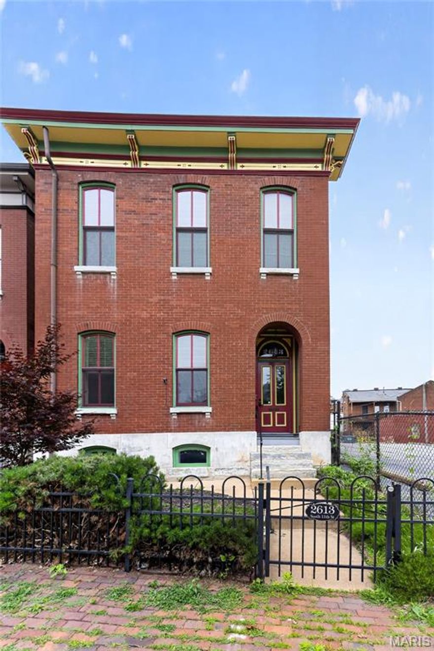 Nestled in the heart of historic Soulard, this beautifully restored gem seamlessly blends timeless character with modern peace of mind. Thoughtfully renovated with all-new systems installed in 2024, this home preserves its original charm while delivering the comfort and reliability today’s buyers are looking for.

Inside, you’ll find three spacious bedrooms, each featuring its own private en suite bath, plus convenient half baths on the main level and in the finished basement—perfect for guests and entertaining. Original architectural details shine throughout, showcasing the craftsmanship and warmth that make historic homes so special.

Step outside to a backyard designed with both relaxation and lifestyle in mind. Premium turf creates a low-maintenance outdoor retreat that’s ideal for entertaining, playtime, or giving your four-legged family members the perfect place to roam. A brand-new two-car garage adds even more value and convenience.

Located in one of St. Louis’ most vibrant and welcoming neighborhoods, this Soulard stunner offers the perfect mix of history, community, and modern living. Whether you're hosting friends, enjoying neighborhood favorites, or making memories with loved ones—furry ones included—this home is truly something special.