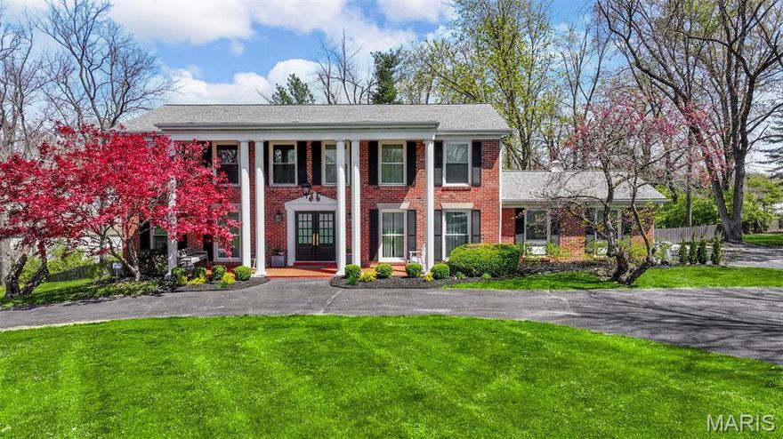 Experience refined living in this impeccably renovated Restoration Hardware designer home, where every detail exudes luxury. Thoughtfully reimagined, this residence now features an additional bedroom and a brand-new full bath upstairs, brand new kitchen and configuration, and gorgeous hardwood flooring throughout. The heart of the home is the completely RH redesigned chef’s kitchen, outfitted with matching Viking stainless appliances, attached hearth room with brick surround.  Enjoy natural light all year round in the solarium, offering a seamless connection between indoor and outdoor living. Master ensuite has HUGE closet and spa like bath with separate shower, free standing tub and dual sinks. Set on nearly a full acre in one of Ladue’s most coveted locations, this property offers rare space and privacy just minutes from Plaza Frontenac, upscale shops, restaurants, and easy highway access. Walk out basement with half bath. HVAC and dual 75 gallon water heaters new in 2021. Additional Rooms: Sun Room