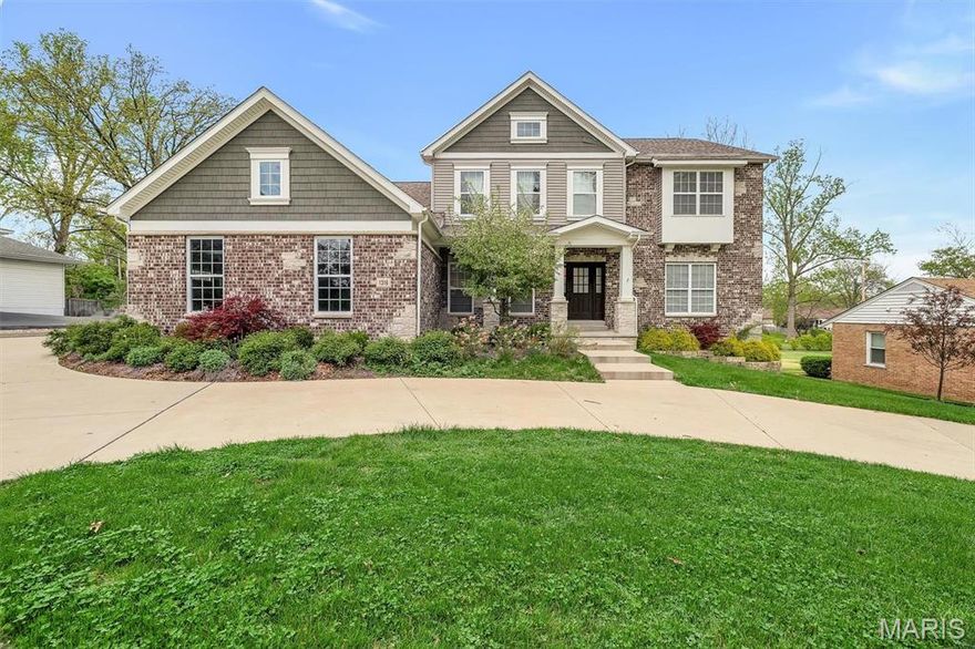 Welcome home to 1316 Bopp Rd! Experience modern luxury in this 4 year old custom-built home. With 4 bedrooms and 3.5 bathrooms, this 2-story home boasts a main-floor primary suite & stunning architectural details. Inside, you'll find a stylish kitchen with a center island, walk-in pantry, butler's pantry, spacious bedrooms, & spa-like bathrooms with high-end finishes. Additional features include a bonus room upstairs, custom millwork, a direct vent gas fireplace, a high-efficiency gas furnace, hardwood flooring, & a basement just waiting for you to finish! You'll also love the side-entry 3-car garage with insulated carriage-style garage doors. The backyard includes a sprawling level lot perfect for a pool. Ideally located close to parks, shops, & restaurants with easy access to highways 270, 40/61, & I-44. In the coveted Kirkwood School District, this property pairs impeccable design with a prime location! Information pulled from various sources. Buyer to verify all MLS data.