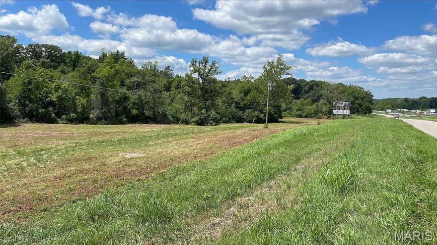 2.39 acres m/l with I44 visibility in the expanding west side on Rolla. Situated in the Rolla West Master Plan and proposed 5th Rolla exit this parcel is well poised to perform in the future. This parcel is located across the highway to the incoming VA clinic. Close to Mercy Clinic, Rolla Airport, and more! This site has many potential uses and is ready for development. Electric and sewer are available at site. Location: Hwy/Interstate Frntg