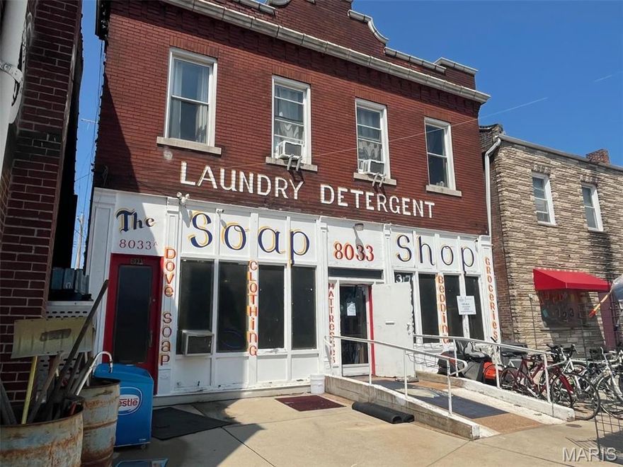 Located in heart of Baden, this building has a large working retail store on the first floor. Upstairs has a two-bedroom loft apartment with one bathroom. This unit is occupied, paying $800.00 per month, but will be vacated at closing. The building and apartment are available for purchase. The owner will discuss the price for the building and the business separately. Populate and growing area in a highly traffic corridor with walking, car traffic and is on a major bustline. Across the street is the newly developed a 1.2-million-dollar Ice Factory and 2 minutes from the proposed $1.2 billion-dollar Nort Riverport Develpment, Convenient to major highways and downtown St. louis. There are some upgrades to retail store and apartment. Great location. Motivated seller! Must see, will not last long. Location: City, High Traffic