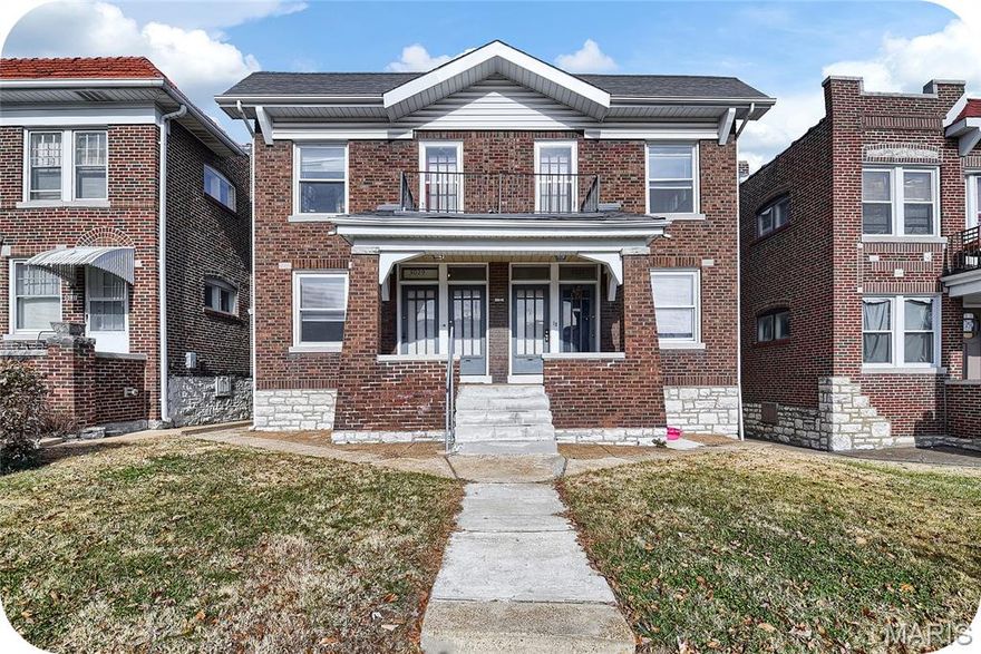 This fully occupied 4-family is the perfect opportunity to start or expand your investment portfolio! Ideally located in the heart of South City’s Northampton neighborhood, you’ll love the easy access to public transportation, shopping, and local favorites like Golden Hoosier, Bud’s Pizza, Piper’s Coffee, and Uncle Bill’s...YUM! This stately brick 4-plex features consistent, functional layouts across all units, each offering a spacious living room, formal dining room, kitchen, full bath, and private bedroom. Tenants also enjoy outdoor space with a rear deck for every unit, plus charming front balconies for the two upper units. Additional highlights include a 2-car detached garage (currently rented for $100/month) and an extra parking pad for added convenience. Current rents are $900, $850, $825, and $800, providing solid income from day one. One unit is month-to-month, while the remaining three are secured with long-term leases—offering both stability and flexibility for future upside. Don’t miss this turnkey investment in one of South City’s most desirable neighborhoods!