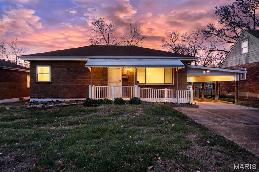 Welcome to 4527 Seibert Avenue, a well-maintained 2-bedroom, 1-bath home offering over 1,100 square feet of comfortable living space. Beautiful original hardwood floors run throughout most of the home, with potential hardwood under the bedroom and den carpeting as well! The main living area features a living and dining room combo, perfect for everyday living. The updated kitchen and bathroom provide modern style while maintaining the home’s classic bungalow charm. One of the highlights of the home is the bright rear den surrounded by windows, creating a cozy second living space filled with natural light and views of the backyard. Outside, enjoy a flat fenced yard with room for pets, play, or entertaining. A double carport offers valuable covered parking, and a backyard shed for all your lawn care storage. Recent improvements include a new water heater and a roof less than 10 years old, new stainless steel appliances and new digital thermostat. The unfinished basement offers excellent storage and the potential to add additional finished space in the future to really make the space your own! Located in Affton just outside the city limits, you’ll enjoy easy access to 9 Mile Garden, Tower Tee, restaurants, shopping, and major highways, plus it’s walking distance to the local elementary school. This is a fantastic opportunity to own a solid brick home in a convenient location. You won't want to miss this one.