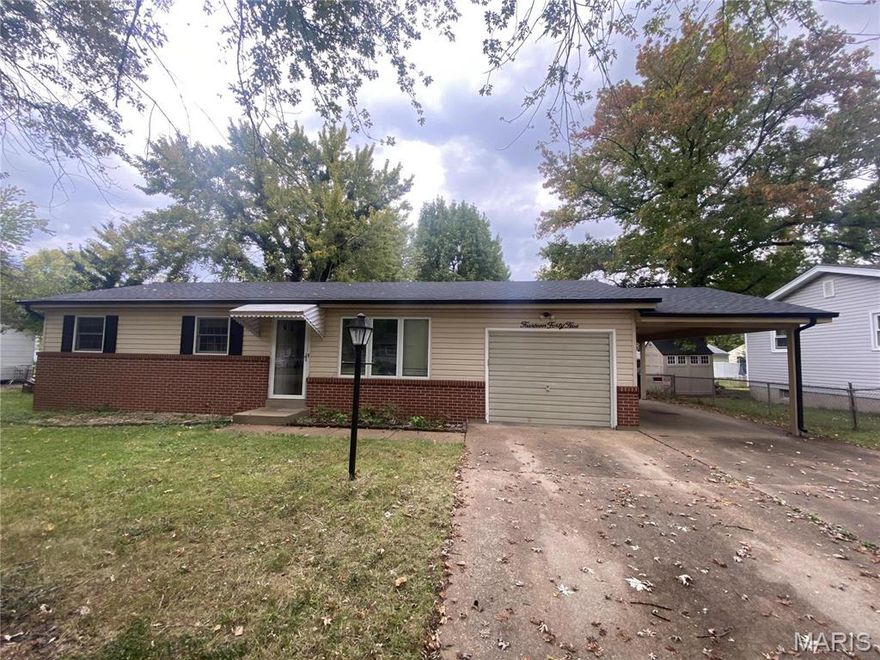 Welcome to 1445 Fairmeadows Lane, a charming 3-bedroom, 1-bathroom home in the Broadlawns Subdivision. With 1,236 sq. ft. of living space, this single-story home offers a functional layout perfect for a investor looking for a long term tenant in good standing. The property features a 1-car garage, an additional carport, and sits on a manageable 0.17-acre lot. Located in the Hazelwood East area, you'll enjoy proximity to schools, shopping, and parks. Currently leased no show without accepted contract. Monthly Rent $1,333 + Sewer $75 +25 Pet. Lease ends 3/1/2027