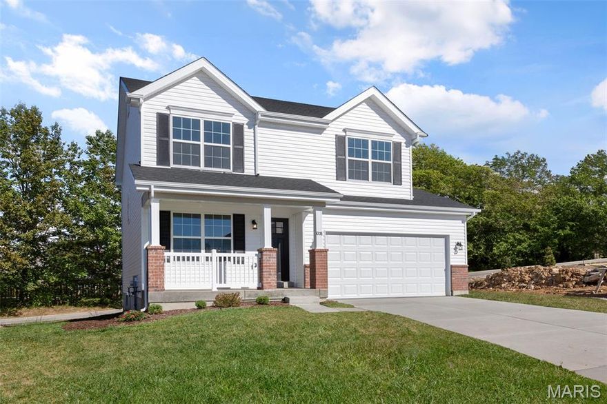 New McBride Homes Sterling 4BR 2.5BA will be ready this summer! Great for gatherings, the main floor has wood laminate flooring & 6’ windows. Off the foyer, a living room or home office space leads into a family room, extended kitchen, & powder room. The kitchen has a center island w/extended top, quartz countertops, Level 4 Landen Sarsaparilla 42” cabinets, walkin pantry, & stainless GE appliances. The dining area has a sliding glass door to the backyard. Upstairs the primary suite has a walk-in closet, private bath with a walkin shower, double sinks & linen closet. Three extra bedrooms, full bath & laundry area add convenience. Extras include 2-panel white interior doors, upgraded fixtures & ¾ bath rough-in at lower level, and 2-car garage with coach lights. Bella Terra is a scenic new community in Imperial with a prime location near entertainment & major highways. Enjoy peace of mind with McBride Homes' 10 yr builders warranty & incredible customer service! Similar photos shown.