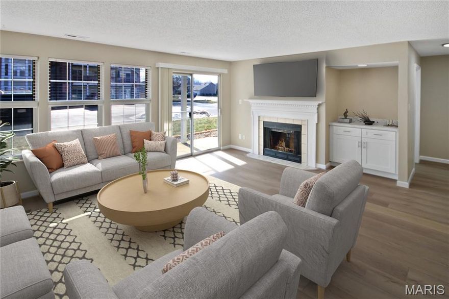 Beautifully renovated 2BR/2BA first floor condo for lease in the desirable Meadow Ridge subdivision. New kitchen, new stainless steel appliances, and new luxury plank flooring throughout. Two primary suites with lots of natural light and access to the private patio. Large living area with wood burning fireplace. One car garage and in unit washer/dryer hook ups. The Meadow Ridge Subdivision offers a community pool, pickleball & tennis courts, walking trails, and catch & release pond. Convenient access to the Page Extension along with Highway 40 and 70. This home is pet friendly with $20/month pet rent & a $200 pet fee per pet. Tenant responsible for electric, gas, and sewer. Security deposit equal to one month’s rent.