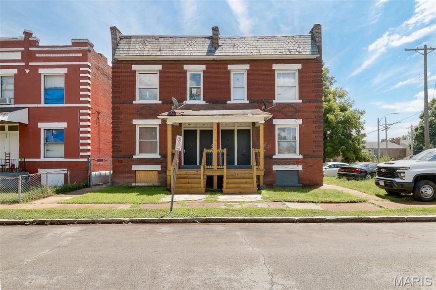 This is a beautifully updated four-family that captures the best of classic St. Louis architecture while delivering the modern upgrades. Situated on a quiet residential block, this solid brick building offers great living, each of the four units features spacious
layouts, tall ceilings, original millwork, and large windows that bring in natural light, preserving the historic character tenants love. These
timeless details are paired with thoughtful modern improvements such as updated kitchens, refreshed baths, newer flooring, and
contemporary lighting. The result is a clean, attractive living space. The layout, condition, and location make
it an excellent option for anyone seeking a reliable strong rental. Located near major transit routes, employment centers, and neighborhood amenities.