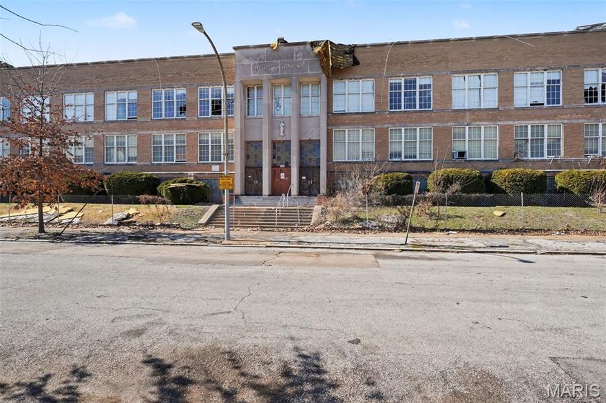 4253–4263 Clarence Ave presents a significant value add redevelopment and adaptive reuse opportunity in North St. Louis. The property consists of approximately 86,850 square feet across two buildings situated on 3.59 acres (156,380 SF), offering a substantial footprint for redevelopment, repositioning, or institutional reuse. The site benefits from flexible commercial zoning allowing for a wide range of potential uses, making it well suited for investors, developers, nonprofit organizations, educational institutions, churches, community organizations, creative space conversions, or industrial users seeking a large facility at a low entry basis.
The buildings are currently vacant and offered as is and will require renovation prior to occupancy. The property has experienced extended vacancy and includes broken windows, water intrusion, missing mechanical systems, and significant deferred maintenance, requiring a full rehabilitation program. As such, the property is ideally positioned for buyers seeking redevelopment, adaptive reuse, or large scale repositioning opportunities. With its large building size and expansive land area, the property offers flexibility for a variety of potential uses including educational facilities, training centers, churches, community centers, nonprofit headquarters, creative production spaces, warehouse conversion, light industrial operations, or mixed use redevelopment projects.
The existing structures provide a potential shell for renovation and repurposing depending on the buyer’s vision, while the land component allows for additional site improvements, parking expansion, or redevelopment planning. Located within the North St. Louis redevelopment corridor, the property provides access to major transportation routes and infrastructure throughout the St. Louis region. This offering presents a compelling opportunity to acquire a large institutional style property at a below replacement cost entry point with substantial long term upside through redevelopment or repurposing. SLPS