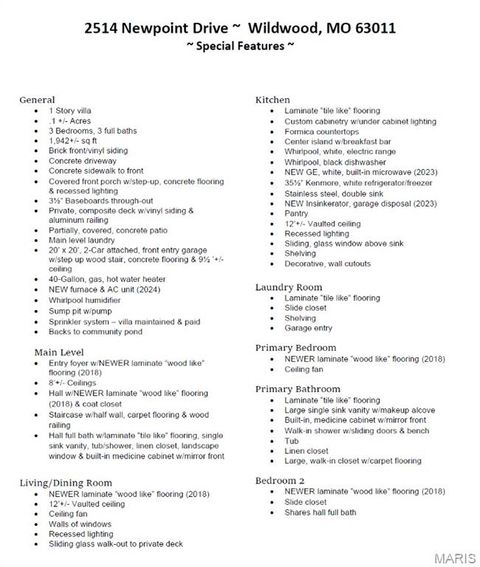 Tiny photo for 2514 Newpoint Drive, Wildwood, MO 63011 (MLS # 25044516)