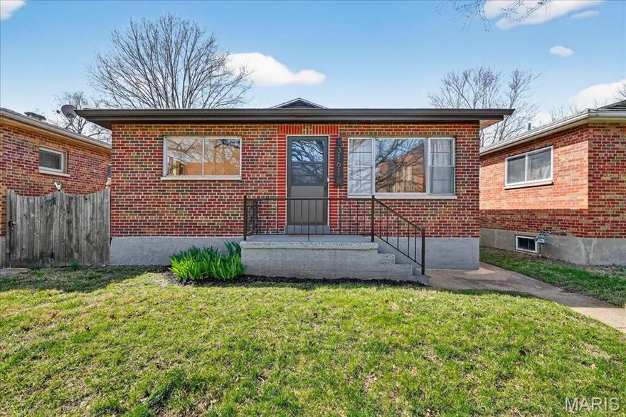 Full of character and thoughtful updates, this charming mid-century home offers the perfect blend of style, comfort, and value. With 2 bedrooms, 1 bath, and a functional, inviting layout, it’s an ideal fit for first-time buyers or those looking to downsize. Inside, you’ll find beautifully refinished hardwood floors, fresh interior paint, and modern fixtures that create a bright, updated feel throughout. The eat-in kitchen has been tastefully refreshed with tall cabinetry, soft-close drawers, and warm butcher block countertops—making it as practical as it is stylish. Both bedrooms are generously sized, offering great natural light and ample closet space, while the bathroom preserves its original retro tile, adding a touch of timeless character. A bonus room in the basement provides extra space for an office, playroom, or gym. A detached garage with an opener provides convenience and secure parking, and a brand-new roof adds even more value and peace of mind. Located in Benton Park West, this home puts you just moments from everything the neighborhood has to offer. Enjoy a 4-minute walk to Brick City Yoga, 5 minutes to Benton Park, and just 8 minutes to the vibrant Cherokee Street, known for its local shops, dining, and entertainment. Grab your morning coffee with a quick 9-minute walk to Good Strangers, or explore nearby favorites like Tschüss and ’Ssippi, all within walking distance. A home with this much charm, location, and value is truly hard to find!