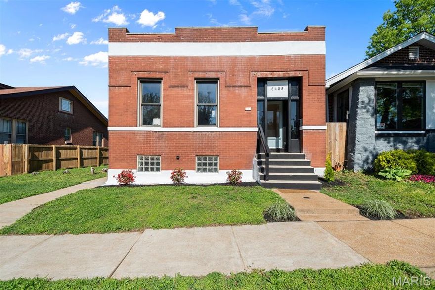 Step into this beautifully updated 1910 Carondelet gem—a perfect blend of modern convenience and timeless character. This two bedroom, two bath home welcomes you with light-filled rooms, soaring ceilings, and warm hardwood floors throughout. A graceful fireplace mantel anchors the inviting living room, while the spacious dining room is ideal for hosting family and friends. The primary bedroom offers a peaceful retreat, and the second bedroom functions perfectly as a guest room, office, or custom walk-in closet. A convenient mudroom with laundry hookups adds everyday practicality. The large, eat-in kitchen shines with abundant custom cabinetry and plenty of space to gather. A partially finished basement offers additional living space and boasts new carpeting. Out back, enjoy the sprawling lot—ready for your dream garden—and a two car garage for added storage. Located just minutes from Highway 55 and steps from scenic Carondelet Park, this home offers the best of city living with a touch of old-world charm. Move right in and make it your own!