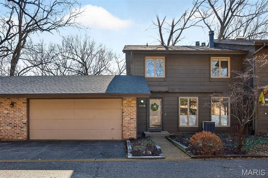 Spacious 2 BR/2.5 Bath condo/ townhome. Tucked into a peaceful, nature-filled neighborhood, this beautifully designed End Unit Two-Story Townhome offers the perfect blend of modern style & serene surroundings. This is more than a townhome-it's a lifestyle defined by nature, comfort and thoughtful design.
Possibility for 3rd Bedroom, Nursery or Study Upstairs. Oversized, 2 car attached garage & 2 decks! Enjoy 2100+ sq ft at an affordable price & in a great location. Exceptionally well designed with open floor plan. Special features include: New Roof in 2025, 3 Fireplaces. Primary master bedroom ensuite w/ private bath and fireplace. Kitchen w/corian counter tops and tiled flooring that leads to a deck. Fireplace in living room. Finished basement with LL family room, 2nd bedroom, full bathroom, fireplace and another deck, laundry & storage areas. This condo community is tucked away in a beautiful wooded area. Walking distance to Twin Oaks Park and Ohlendorph County Park. Located just 2 blocks from HWY 141 & Big Bend. Convenient to shopping & dining and with easy access to highways.  Enjoy carefree condo living in quiet neighborhood with private pool & tennis courts! MOVE IN READY! MUST SEE!