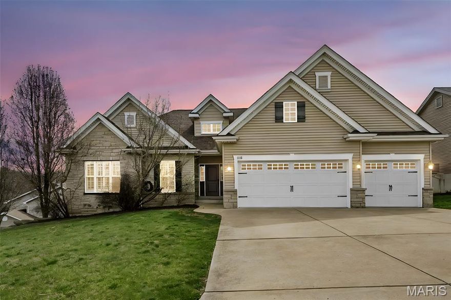 Welcome to 1122 Riesling Lane in Pevely! This well-maintained home offers a bright, open floor plan with spacious living areas and abundant natural light. The kitchen features ample cabinetry and counter space and flows seamlessly into the dining and living areas—perfect for everyday living and entertaining. The primary suite includes a private bath and generous closet space, while additional bedrooms provide flexibility for family or guests. The finished lower level adds valuable living space, including an extra 4th bedroom—ideal for a guest suite, home office, or hobby room. Step outside to enjoy the covered back porch overlooking the backyard, creating a great space for relaxing or hosting gatherings. Fresh paint throughout the whole house. New carpet on lower level. New Roof 2025. Conveniently located near schools, shopping, dining, and with easy access to Hwy 55 for commuting to St. Louis. Move-in ready and a fantastic opportunity in a desirable neighborhood! Welcome Home.