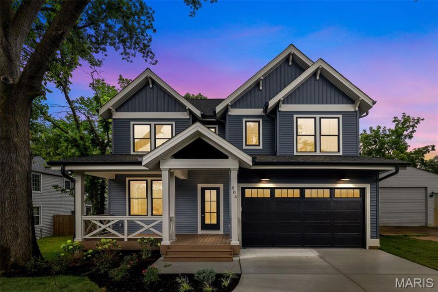 Introducing a brand-new construction home for those with an eye for style! Welcome to 804 East Pacific Avenue in a quaint Webster Groves location minutes from Deer Creek & Barnickel Park.  This home is over 3000 sq.ft. marrying form and function, boasting sleek lines and a layout that maximizes both space and light. Every detail has been carefully curated, from the high-end finishes and relaxed charm. Enter off the foyer to your home office w/ french doors. Open-concept living spaces are an entertainer's dream, a seamless flow from the gourmet kitchen to the living room.  Plenty of storage with walk in pantry, mudroom with drop zone, and butler pantry.  Retreat to the primary suite, a haven of comfort with views overlooking a great size backyard. This floor plan allows for the family to spread out and gather with ease. Upstairs features four bedrooms, three full bathrooms.  Lower level has been done for you with a finished rec area and full bathroom.  Built by a local award winning builder on just shy of a quarter acre lot.  This one stands out from the crowd!