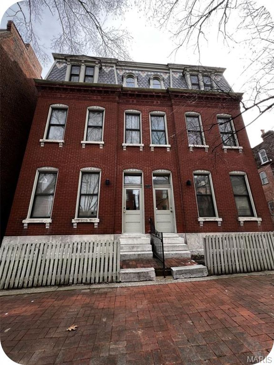 Own a piece of Soulard—and make it pay you back. This rare 8-unit sits right in the heart of Soulard, just steps from the farmers market, bars, and some of the city’s best restaurants. Whether you’re looking to house hack or add another solid asset to your portfolio, this one checks the boxes. The building features a strong unit mix—five true 1-bedrooms and three 2-bedrooms—with spacious, functional layouts tenants love. In-unit laundry, off-street parking, and charming wood-burning stoves & exposed brick make these units easy to rent and easy to keep full. Three vacant units create immediate opportunity: move into one and offset your living expenses, or lease them up at today’s market rents to quickly boost your returns. Renovated in the early 2000s and professionally managed for years, the heavy lifting is already done (& new roof in 2019). The next owner can step in and add value with straightforward cosmetic updates—think flooring, lighting, and fresh paint—to push rents and increase equity. BONOUS: The vacant lot next door is included. Dream on! :) Curious what this could look like for you? Shoot me--the listing agent--a message directly instead of going down the Zillow rabbit hole—I’d love to show you around!