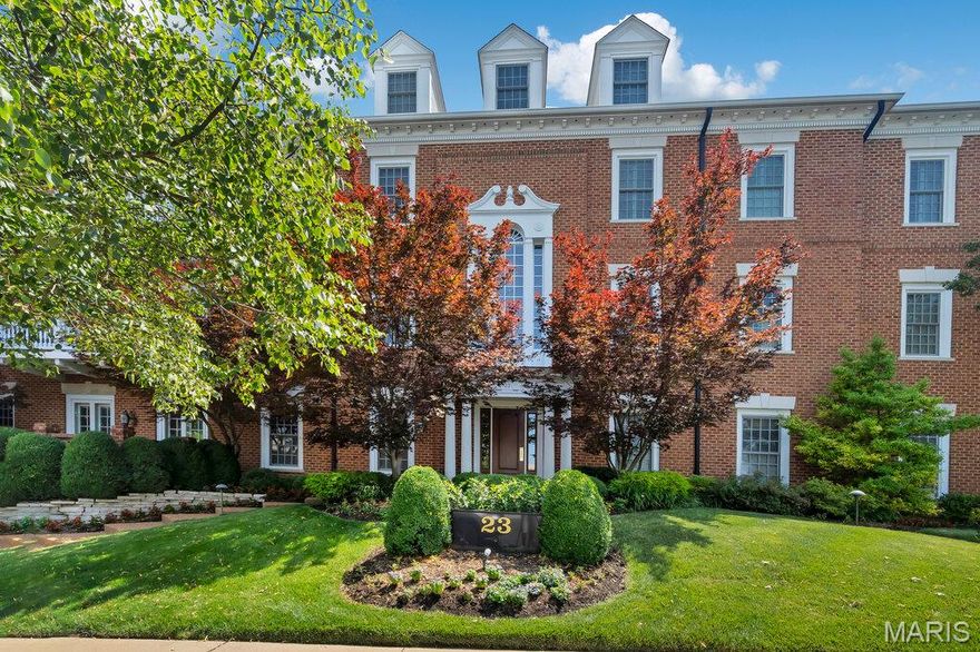 Stylish Living in the Heart of Clayton!  Welcome to this beautifully appointed 2bed/2.5 bath residence ideally located in the vibrant heart of downtown Clayton.  Features secured building with an elevator.  This 2nd floor spacious Condo offers a flexible floor plan featuring a light-filled living room, gas fireplace with built-ins and French Doors leading to your private Balcony.  Separate dining room with beautiful triple crown molding and is large enough for your furniture and perfect for your entertaining, step into your chef's well-designed kitchen featuring 42" maple cabinets, newer Bosch dishwasher, newer Bosch range & a SubZero refrigerator/freezer.  Charming breakfast room perfect for everyday living. Primary bedroom offers ample space & comfort, complete with custom walk-in closet & a beautiful en-suite with a  jetted tub, his /hers granite counters.   There's a den complete with built-ins and a 2nd bedroom with a bathroom for your guests ultimate convienence.  Two assigned underground parking spaces, and assigned storage. A short stroll to downtown Clayton's restaurants, shops & cafes, as well as nearby Shaw  Park.  Whether you're working from home or just exploring the city, this property delivers both privacy, luxury & a faboulous lifestyle.
Don't miss this rare opportunity to live in one of Clayton's most desirable neighborhoods!