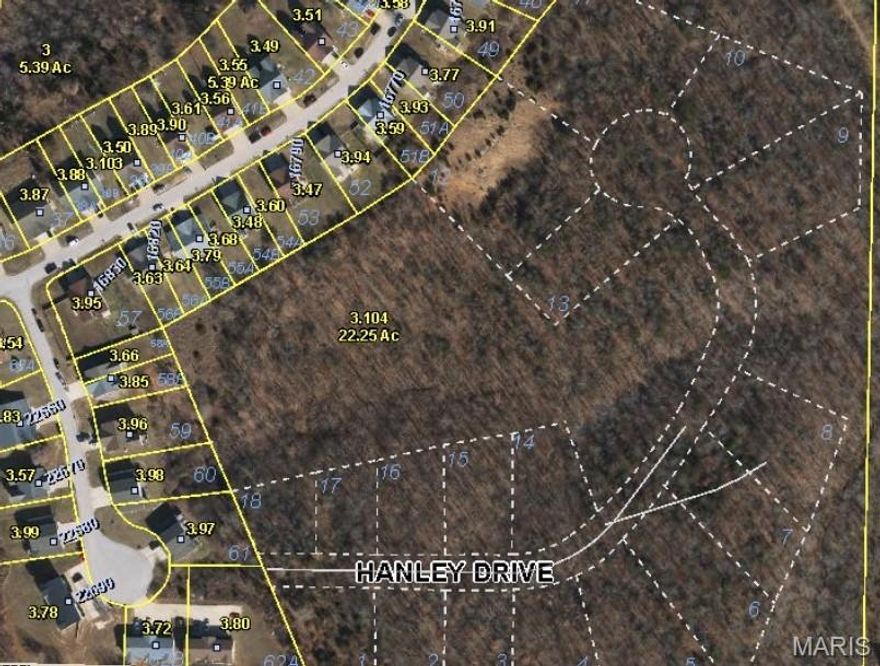 22.25 +/-Acres at the end of Shady Oaks Subdivision – Prime Development Opportunity! This expansive tract offers a rare chance to bring your vision to life with a proposed plat already in place, making it an ideal investment for developers and builders alike. Tucked away at the end of the subdivision, the property provides privacy while still being just minutes from Fort Leonard Wood and conveniently located in St. Robert. Whether you’re looking to expand residential offerings or create a new phase of development, this blank canvas is full of potential and possibilities. Don’t miss the opportunity to invest in one of the area’s growing markets!