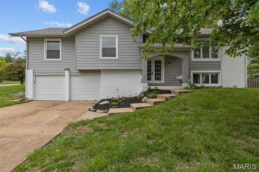 Fully renovated 4-bedroom, 3-bathroom home in highly desirable Creve Coeur location. Updated kitchen features stainless steel appliances, custom cabinetry, and quartz countertops that extend throughout all bathrooms for consistent high-end finishes. Open-concept main level with abundant natural light creates spacious feel in living and dining areas. Premium upgrades include designer lighting, quality flooring, and modern hardware throughout. Split-level floor plan offers flexible living spaces ideal for home office, guest quarters, or recreation areas. Two-car attached garage. Move-in ready condition with thoughtful updates in every room. Prime neighborhood location with excellent schools and convenient access to shopping and dining. This quality of renovation in this location will not last long