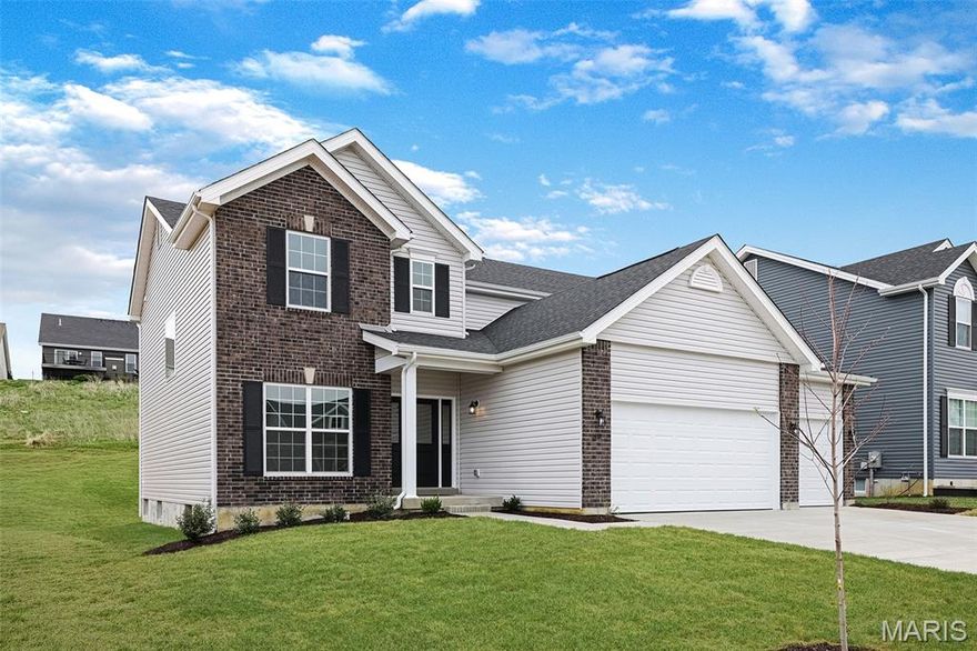 Introducing the brand-new Nottingham 2-story home by McBride Homes! With 4BR and 2.5BA, this home is ready now! Featuring 3-car garage, 9’ ceilings, 6’ windows, & upgraded wood laminate flooring throughout the main level. The kitchen is a showstopper w/quartz countertops, 42” Winstead Burlap cabinets, island with breakfast bar, & stainless steel GE appliances. Perfect for relaxing or entertaining, it also has a spacious great room w/a wall of windows, plus formal living & dining rooms off the welcoming foyer. Upstairs, the primary suite includes a walk-in closet, separate shower, & large tub, along w/3 additional bedrooms, a hall bath, & a loft. Dual zone HVAC! Extras include 2-panel white interior doors, powder room, matte black fixtures, LL ¾ bath rough-in & more! Windswept Farms offers Rockwood Schools, Jeff Co taxes, and great onsite amenities! Enjoy peace of mind with McBride Homes' 10 year builders warranty and incredible customer service! Similar photos shown.