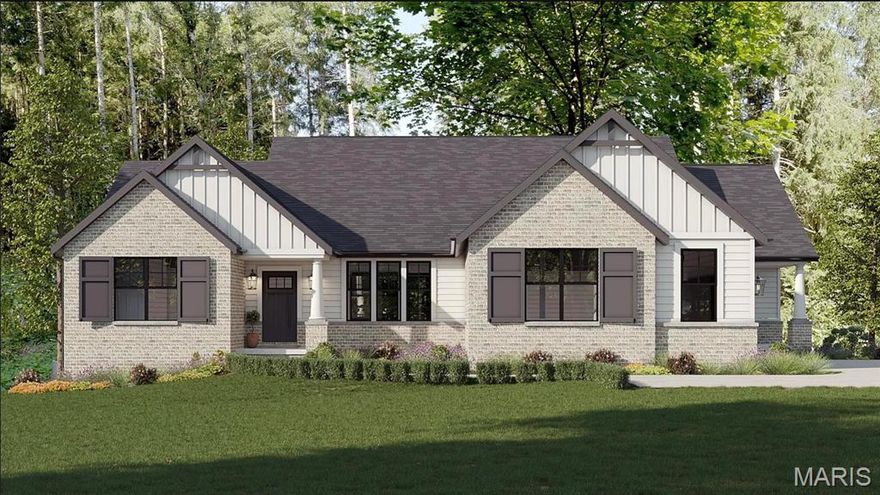 HOUSE IS AT FRAME STAGE AND UNDER ROOF. Nestled on a picturesque lane, this modern-traditional ranch sits on a level 1-acre walkout lot, offering over 4000 sq. ft. of luxurious living space with endless customization potential. The spacious foyer opens to expansive sightlines leading to the great room and chef's kitchen. The opulent master suite features his-and-hers walk-in closets and a well-appointed shower. 

The main level boasts 9-ft ceilings, wide-plank hardwood floors, and elegant millwork. Two additional bedrooms with en suite bathrooms complete the main floor. The lower level offers a large rec room with an optional bar, a fourth bedroom, and private bath—perfect for guests. The flat lot is ideal for a pool and outdoor entertainment area. For a detailed spec sheet or to schedule a private tour set your appointment today.