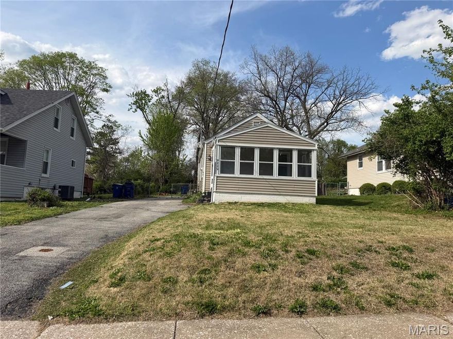 Charming 3-bedroom, 1-bath single-family home located in a quiet residential neighborhood in north St. Louis County. This well-maintained ranch-style residence offers approximately 1,200 sq ft of living space with a functional layout designed for comfortable everyday living. The main level features a bright living area, an efficient kitchen with ample cabinet storage, and well-sized bedrooms with good natural light throughout. The home includes a full basement providing additional storage space and laundry hookups, offering flexibility for future finishing or utility use.

Exterior highlights include a classic brick façade, a level lot with a spacious backyard ideal for outdoor activities, and an attached 1-car garage with additional off-street parking. The property sits on a paved residential street with easy access to major highways, schools, shopping, and local amenities. Utilities include public water, sewer, electricity, and natural gas service.

With its solid structure, practical layout, and convenient location, this home presents a great opportunity for both owner-occupants and investors seeking value in an established neighborhood.