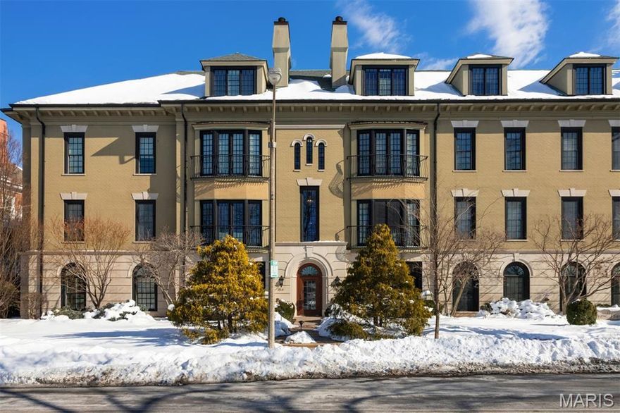 Back on market at no fault of seller (buyer got cold feet). Looking for luxury in a fabulous Clayton location? Look no further than 15 Topton Way, Unit 1B—a quiet sanctuary in the heart of it all. Completely renovated by the current owner, this exceptional residence was featured in the St. Louis Post-Dispatch in 2024 and showcases outstanding design and craftsmanship throughout.

This light-filled 2-bedroom, 2.5-bath home features a custom chef’s kitchen with a dramatic waterfall island, bespoke cabinetry, a 2024 Wolf induction range, Sub-Zero refrigerator, new dishwasher, and custom shades. The kitchen opens to a serene covered patio—perfect for morning coffee or evening unwinding.

The inviting living room centers around a fireplace flanked by custom built-in bookcases, ideal for displaying treasured collections. The primary suite is a true retreat, featuring new custom cabinetry, a fully renovated spa-like bath with soaking tub, separate shower, double vanities, and a spacious walk-in closet. A convenient main-floor laundry/utility room completes the space.

With countless thoughtful updates throughout, this home offers a rare opportunity to enjoy a private oasis in one of Clayton’s most desirable locations—directly across from Shaw Park and just steps from acclaimed restaurants, boutiques, and shops.