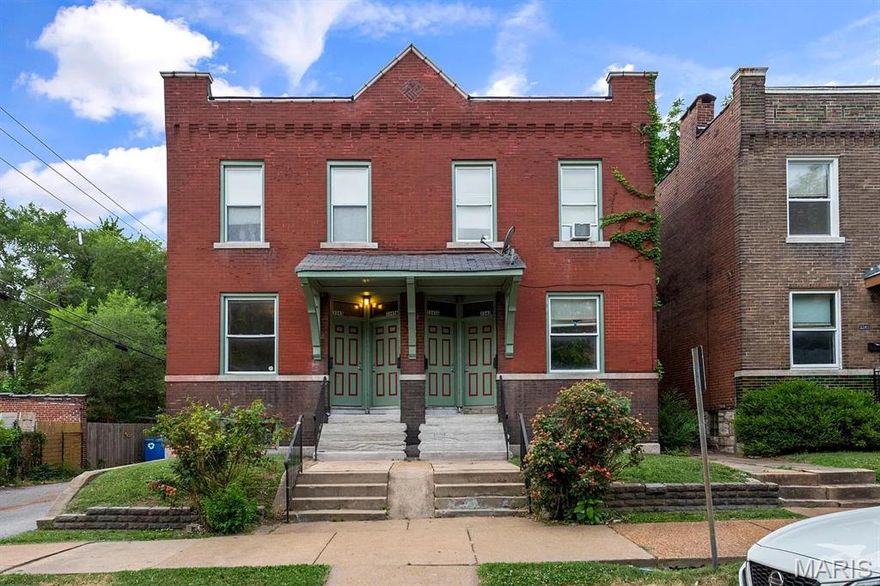 Outstanding investment opportunity to add to your real estate portfolio in Benton Park West. This brick 4-family building is just steps from the vibrant energy of Cherokee Street. Each of the four oversized units features historic charm with tall ceilings, spacious rooms, and large kitchens with pantries. Private rear decks for every unit and a prime location near public transit and walkability to shops and restaurants.
Investors will appreciate the extensive capital improvements.