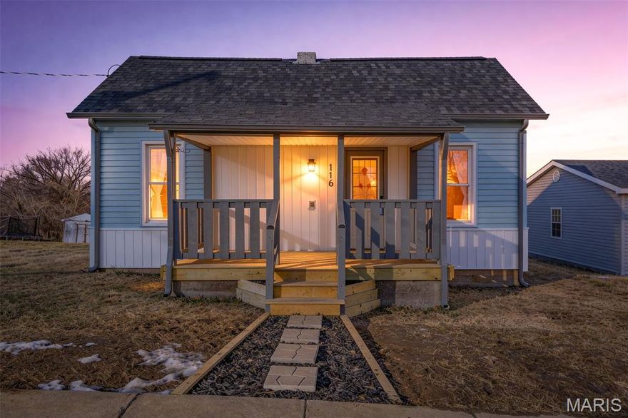 Absolutely! This charming 2-bedroom, 2-bath Bonne Terre home is not just adorable, it’s practically brand new inside. From gleaming new vanities and fresh fixtures to gorgeous granite countertops, every detail shines. The eat-in kitchen invites cozy meals, and the living room features a sleek electric fireplace—perfect for those relaxed evenings. Plus, with both a covered front deck and a spacious deck out back, you’ll have plenty of places to soak in that incredible view.
