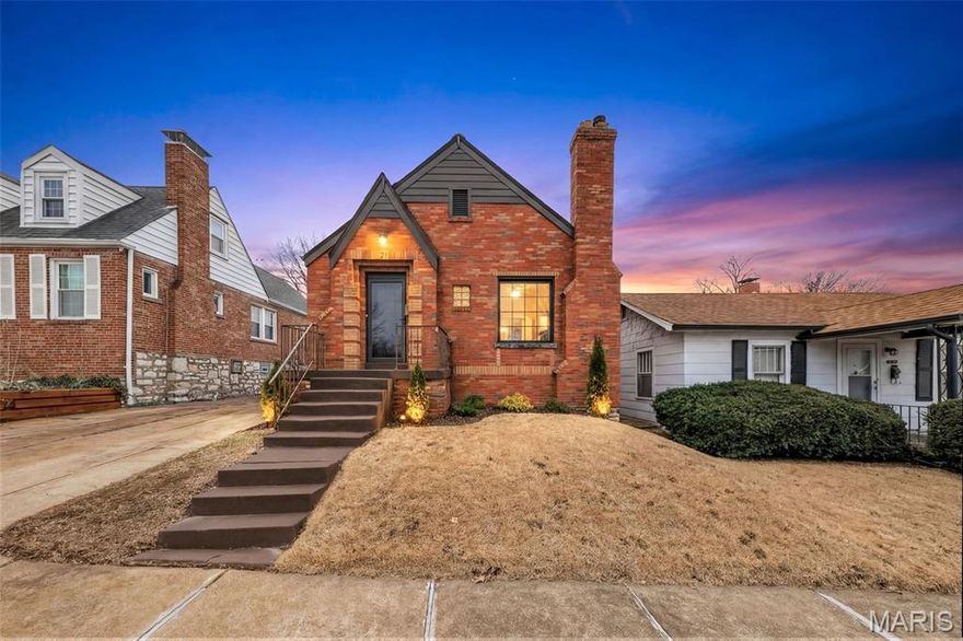 Showings begin 2/26 with open house 2/28 12-2pm. Charming all-brick home in the heart of Lindenwood Park blends classic 1941 craftsmanship with modern updates, featuring original and refinished hardwood floors, arched openings, coved ceilings, architecturally accurate windows, and abundant natural light throughout the spacious living and dining areas. The oversized eat-in kitchen showcases white cabinetry, granite countertops, and updated stainless steel appliances and opens to a sunporch ideal for relaxing or entertaining. Two generously sized bedrooms share an updated full bath with new vanity, fixtures, lighting, and beautifully refinished original tile. The walkout lower level offers exceptional flex space with new vinyl flooring, recessed lighting, and fresh paint, including a large recreation room, an unofficial bedroom, and a half bath. The icing on the cake is the newer oversized detached garage (wait until you see it), a spacious city backyard with privacy fence, and a driveway in the city—truly unheard of. Enjoy an unbeatable South City location just minutes from dining favorites like Ted Drewes, Donut Drive-In, Biggie’s, Trattoria Marcella, Blueprint, and LeGrand’s. Conveniently located near shopping at Target, Dierbergs, and Walmart, with quick access to Interstate 44, the Shrewsbury MetroLink Station, and within walking distance of Lindenwood Park and Francis Park. Immeasurable value with three distinct living spaces—living room, sunporch, and finished basement at this price point is rarely found.