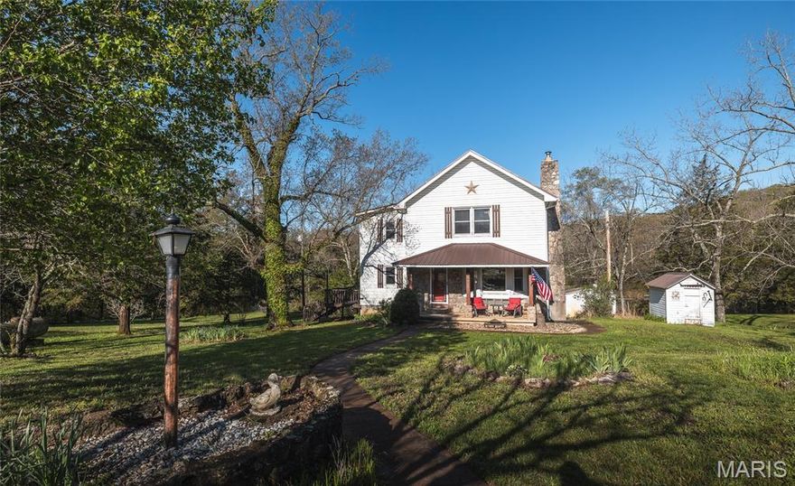 Charming 4-bedroom, 2-bath farmhouse nestled on 23 picturesque acres, offering the perfect blend of comfort, character, and peaceful country living. This inviting home features a beautiful country kitchen filled with charm, ample cabinetry, and plenty of space for gathering, making it the heart of the home. The cozy living room is highlighted by a large bay window that brings in natural light, along with a wood-burning fireplace insert that creates a warm and welcoming atmosphere. 3 spacious bedrooms are located upstairs, providing a private retreat with plenty of space for family or guests. The bedroom on the main floor walks out to a screened in deck to enjoy nature. The home offers a functional layout with timeless farmhouse character throughout, making it both comfortable and full of personality. Step outside and experience the true beauty of this property. The 23 acres provide a secluded setting with stunning views, mature trees, and abundant wildlife. Whether you enjoy hunting, hiking, or simply exploring your own land, this property delivers. A marked 1-mile hiking trail winds through the property, offering the perfect opportunity to enjoy nature right in your backyard. The property also features a durable metal roof, an established orchard with multiple fruit trees, and several outbuildings including animal shelters and a chicken coop—perfect for hobby farming or those looking to embrace a more self-sufficient lifestyle. With its combination of privacy, usable acreage, and charming farmhouse appeal, this property is a rare opportunity to enjoy the best of country living while still having the space and features to make it your own.