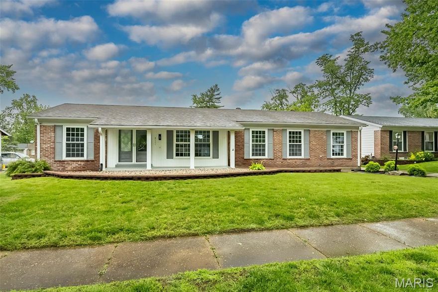 This Luxury renovation in Florissant is sure to impress! The 3 bedroom/2 bath ranch home offers original charm with modern updates. As you enter the home, you'll notice the new luxury vinyl tile floors. The open concept living room, dining room and kitchen are perfect for entertaining. The kitchen features new stainless steel appliances, custom cabinets and quartz countertops. The bathrooms have been completed updated with new vanities, custom tile and new fixtures. Downstairs offers an additional large finished space for entertaining with a bonus room for an office.  The backyard patio is perfect for entertaining! Rear entry oversized garage makes for a fantastic feature of this home.   The exterior of the home has been completely updated with a newer roof and vinyl siding so you should enjoy years of maintenance free living. This desirable location is close te everything. Come look today! Broker/Owner
