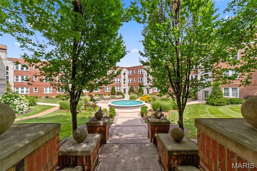 LOCATION, LOCATION, LOCATION, discover this BEAUTIFUL OASIS located in the Heart of Clayton. Set back from Kingsbury Blvd., this tranquil setting is very walkable to restaurants, pubs, coffee shops, plus all the activities the City of Clayton has to offer. Fountain View is just 4 miles from the award-winning STL Zoo and beautiful Forest Park. Inside this AMAZING condo are gorgeous hardwood floors, 10' ceilings and large windows bringing in lots of natural light, trim work throughout. The large living and dining space are terrific for entertaining, white kitchen cabinets in kitchen, washer and dryer stay. The large bedroom has wood flooring with large windows bringing the beauty of the outdoors in, full bath just steps away, large closet was designed by California Closets. This unit is privately located on the 3rd floor. WAIT THERE'S MORE! Fountain View has a fitness center, sauna, community room and your own storage space, add the ease of condo living and a GREAT PRICE for Clayton.