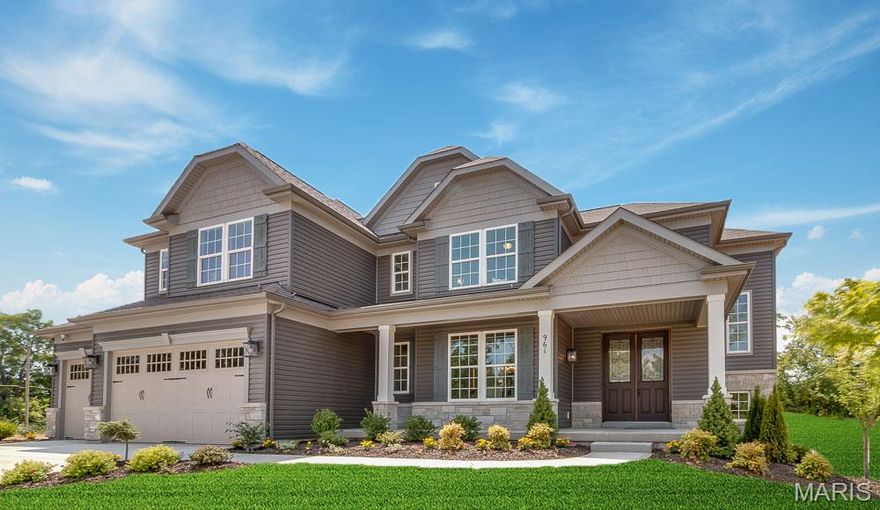 Take advantage of our monthly incentive- A FREE rec room in lower level. The Kingston from Rolwes Company’s Estate Series is a breathtaking one-and-a-half-story home designed with sophistication and livability in mind. The main level welcomes you with a dramatic two-story foyer that opens to the elegant gathering room, perfect for entertaining or relaxing with family. A formal and family dining area and a stunning open kitchen create a seamless flow, complemented by a convenient laundry room and powder room. The owner’s suite is a true retreat featuring a private sitting area, an oversized bath, and an impressive walk-in closet. The second floor offers a versatile bonus room, three additional bedrooms, and two full baths, including a Jack & Jill layout between the third and fourth bedrooms. Personalize your Kingston with options such as vaulted or coffered ceilings, a fireplace in the gathering room, bay windows, a hearth room, covered patio, or a private study. Every Rolwes Company home includes enclosed soffits and fascia, a fully sodded yard, and a professional landscape package for timeless appeal. Images shown may reflect optional features. Please see your Sales Representative for a complete list of included features and community details.