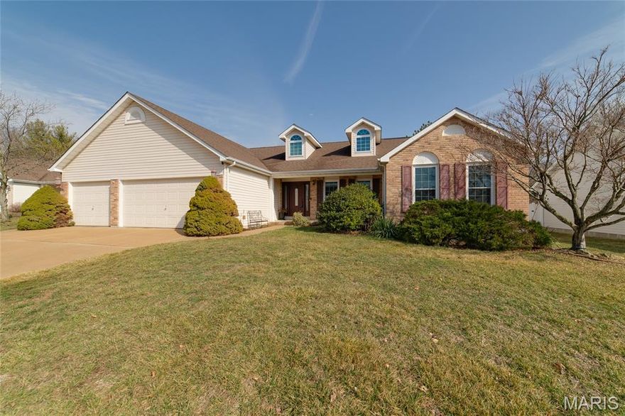 Located in Unincorporated St. Charles County, Wentzville-Liberty High and Crossroads Elementary, this Impressive 3-bedroom, 3-bath Ranch is a true gem! Step inside to find luxury vinyl plank flooring throughout the great room, dining room and den and main bedroom. The wood fireplace in the great room is setting the tone for a home that’s been lovingly maintained. The beautiful 16 x 16 sunroom is a great place to enjoy morning coffee overlooking the peaceful backyard. The oversized 3-car garage provides extra space for storage or hobbies. Whether you’re entertaining guests or unwinding in your own serene escape, this home perfectly blends comfort, convenience, and charm. Property is being sold "AS IS"