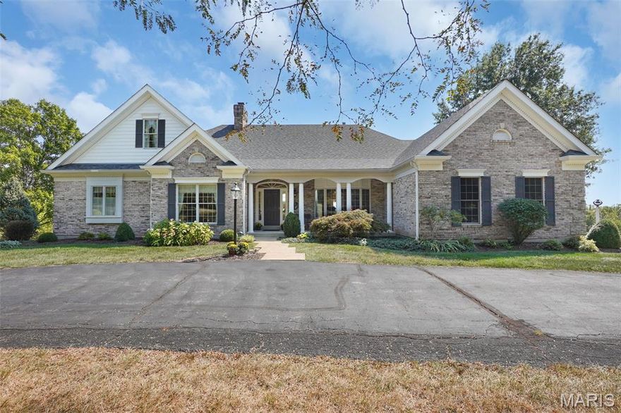 Executive atrium ranch style home w/lake, 20 acres & 2 outbuildings; located in Washington, MO, minutes from town! Home offers 3300 sq.ft. on the main level w/additional 2000 sq.ft. in the finished LL. Expectations run high as you enter the great room w/13' cove ceiling w/incandescing lighting, built in bookshelves & gas insert masonry fireplace. Only to be surpassed by the views out back of the lake and tranquil countryside! Formal dining room w/swing service door & bow window flows perfectly to the updated kitchen featuring GE Profile cooktop, double ovens, cherry cabinets, granite counter tops, planning desk, and Swanstone beverage sink. Sunlight sweeps you away to the bay window in the breakfast area which opens to a large deck, as well as the vaulted hearth room, w/2nd gas fireplace, opening on to another favorite spot on the screened in porch! Primary bedroom suite & adjoining nursery are tucked privately away, with 2 additional bedrooms that share a Jack and Jill bath and a secret passageway! Laundry room w/service full bath & a powder room complete the main floor. LL features a family room w/wet bar & 3rd gas fireplace; a private office w/built in desk and bookshelves; guest bedroom; full bath & laundry; pool table room; and exercise/dance room; plus, plenty of storage! Geothermal zoned HVAC, two 50-gallon water heaters, and new roof. 1500 sq.ft. machine shed #1 w/studio apartment and separate septic. 1680 sq.ft. machine shed #2 w/concrete & electric. NO RESTRICTIONS!