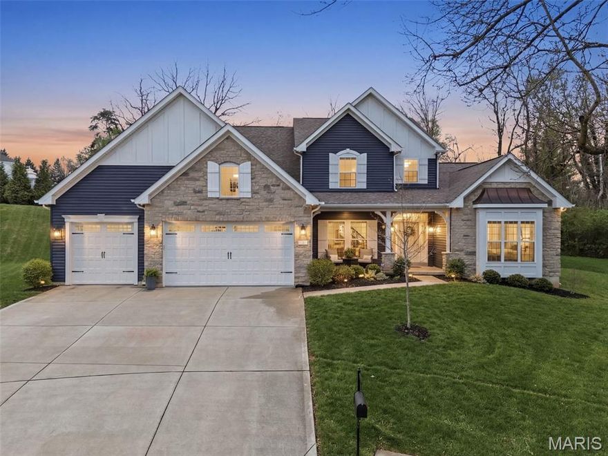 The opening act this weekend! A fresh build showcasing expert craftsmanship, superior construction, meticulous attention to detail, and high-end finishes. Built in 2021 and sittin’ pretty in St. Charles, this 4+bed, 4bath custom BRADFORD model, knows exactly what it's doing. The curb appeal is locked in and the triple threat garage situation handles cars, tools + whatever’s currently taking over your storage room. Step inside + it opens up fast. Vaulted ceilings, LVP throughout, crisp white trim + a layout that just flows. The dining room sits up front with big windows + great light, plus a powder bath right where you want it. The great room is the center of it all, with a gas fireplace, board + batten detail that steals the show + built-ins that make the space feel finished. It’s the kind of room that works whether you’re hosting or doing absolutely nothing. A few steps over, the kitchen holds its own. Oversized island, double oven, quartz countertops, built-in kitchen desk, a coffee bar that’s about to get a lot of use + a walk-in pantry that might finally get you organized. Off the kitchen is a sunlit dining space and the coveted hearth room that feels like it was made for slow mornings or late nights. There’s also a second fireplace here, wood burning this time, because one isn’t enough… and we agree. Laundry + mudroom combo keeps everything in check with a sink, cabinets, and plenty of creative storage. Upstairs, the loft that gives you endless options. Office, playroom, whatever you need. Two bedrooms share a jack + jill bath with separate vanities and another secondary owner en suite that has more space than you’ll know what to do with, glamour and functionality. The primary suite lives on the main level + does not miss. Vaulted ceilings, tons of natural light, double vanities, soaking tub, walk-in shower, private water closet + what we are calling the designer dressing lounge for your wardrobe- so much more than a walk in closet! Out back, a walkout patio + a wide open yard gives you room to actually use it. The lot size can be deceiving, coming in at .63 acres- over the hill and yonder, to admire a space for a garden, play set, trampoline or any other desires and dreams for your outdoor goals! Entertain, relax or just enjoy having the space. Thoughtfully maintained by original owners who built it, and clearly care about *every* detail. Minutes from Main St. + close to everything you need. No tricks here. Just a really, really good home. **Addtl info available in MLS supplements** Cheers!