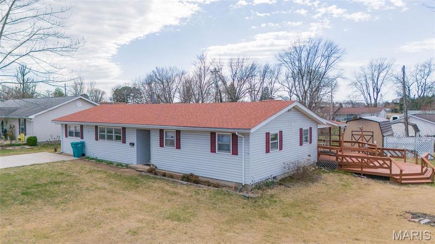 Charming and versatile 3-bedroom, 2-bath ranch home situated on a spacious corner lot with eye-catching curb appeal! This property offers a fantastic opportunity for both homeowners and investors alike, featuring a detached 2.5-car garage with an upper-level apartment—perfect for generating rental income, hosting guests, or accommodating multi-generational living. The main home welcomes you with an entry foyer that flows into a cozy living room, complemented by a spacious office with built-in desk and shelving—ideal for working from home. You’ll also find three comfortable bedrooms, an updated full bathroom, a separate dining room, and an eat-in kitchen with updated appliances. A large great room addition provides extra living space and features an insert wood-burning fireplace (recently serviced). Vinyl plank flooring runs throughout much of the home, and a new roof was installed in May 2025, adding peace of mind.
The detached garage apartment offers approximately 685 sq ft of living space with strong rental potential—estimated at around $750/month. This upper-level unit includes 2 bedrooms, a full bath, and a combined kitchen and living area. Recent updates include new flooring, fresh paint, updated lighting and ceiling fans, and all-electric systems with baseboard heat and a window unit for cooling—making it a turnkey option for tenants or extended family. Outside, enjoy a large corner lot with a partially fenced yard, utility shed, and both covered and open deck spaces—perfect for relaxing or entertaining. With its flexible layout and income-producing potential, this property is a rare find for an owner-occupant looking to offset their mortgage or an investor seeking a solid addition to their portfolio! Don't miss your opportunity - schedule your private tour of this impressive property today!