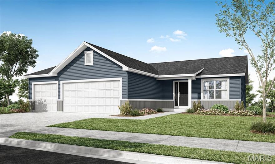 This 3 bedroom, 2 bath Ranch has a 3 car garage, is under construction & will be available in late Spring.  The Kitchen has Sarsparilla Cabinets, GE Black Appliances including a smooth-top self cleaning range, microwave & dishwasher. The Kitchen also includes an Island w/ overhang & a Walk in Pantry.  The Great Room is open to the kitchen & breakfast room making it feel very spacious.  The Primary Bathroom has a 5' Shower w/ seat, Semi frameless shower doors, a Double Bowl, Adult Height Vanities & Moen Faucets.  Other features in this home include Architectural Shingles, Ridge vent, Enclosed Soffits & Fascia, Egress Window, a 50 Gallon Hot water heater & a fully sodded yard.