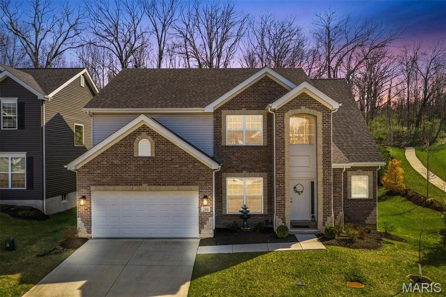 This spacious 4-bedroom, 3.5-bathroom home in the desirable Arbors at Bridle Path community perfectly blends modern elegance with effortless daily living.

Step inside to find a functional, open-concept layout highlighted by airy 9-foot ceilings and beautiful engineered wood floors. The heart of the home is a spectacular two-story great room, anchored by a cozy gas fireplace and framed by a massive wall of windows that floods the space with natural light.

The chef-inspired kitchen is an entertainer’s dream, boasting crisp white cabinetry, gleaming quartz countertops, a generous center island, a double oven, and a premium gas cooktop. The main level also features a formal dining room for gathering and a dedicated laundry room for maximum convenience. Tucked away on the first floor is the luxurious primary suite—a true private retreat complete with a spa-like bath, a relaxing soaking tub, and an expansive walk-in closet.

Upstairs, the home continues to impress with an expanded bonus loft space and three generously sized additional bedrooms. Two of the bedrooms share a well-appointed Jack-and-Jill bath, while the fourth bedroom enjoys its own private en-suite.

The full, completely unfinished basement offers a blank canvas for your future dream space and already includes a rough-in for an additional bathroom. Outside, relax in a peaceful backyard that backs to the trails and natural beauty of Castlewood State Park.

Complete with a 2-car garage and dual-zone HVAC for year MLS Data Fields

• Square Footage: 3,260

• Square Footage Source: Appraiser (2024 Appraisal)

• Flooring: Engineered Wood, Carpet, Tile

• Basement: Full / Unfinished / Bath Rough-In

• Laundry: Main Floor

• Appliances Included: All (including French door refrigerator)