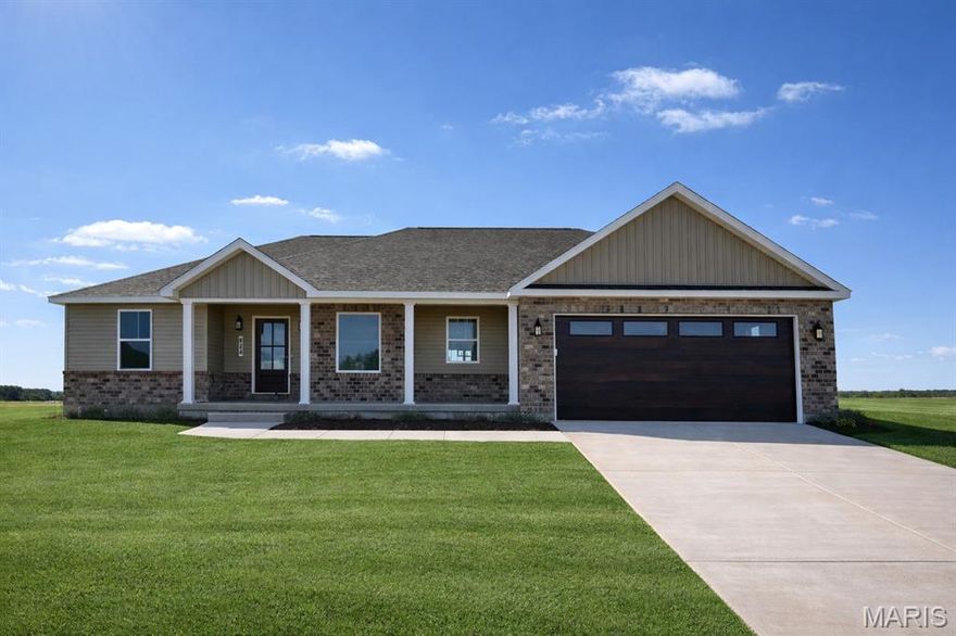 Welcome to Martin Creek, a newly developed subdivision just outside the city limits and less than 10 minutes from downtown Farmington. Enjoy the convenience of nearby amenities while taking in the peaceful views of surrounding farmland and well-established neighborhoods. This newly constructed home features three bedrooms, two full bathrooms, and 1,898 sq ft. of thoughtfully designed living space. It also includes a full basement and a spacious two-car garage. The open-concept great room is filled with natural light, creating the perfect setting for entertaining. Step out onto the covered back deck to enjoy a smooth blend of indoor and outdoor living. The kitchen offers generous storage, complete with a large pantry and custom cabinetry. Showcasing modern style and careful attention to detail, this home is one you won’t want to miss.