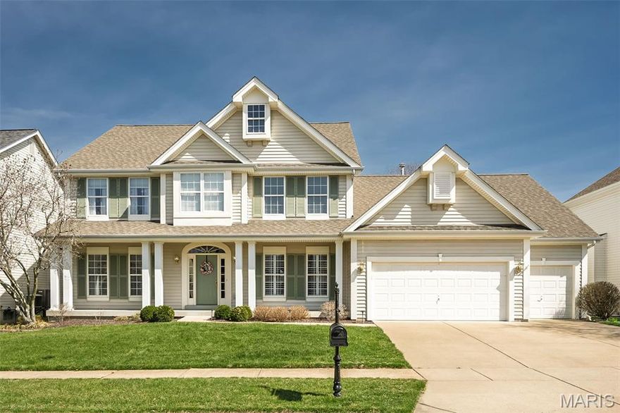 Tucked on a quiet cul-de-sac in sought-after Fairhaven Estates, this spacious 2-story checks every box and then some! With 4 bedrooms, 2.5 baths, and over 3,400 sf, this home offers the kind of space that actually lives the way all buyers want, including a highly sought-after main floor primary suite! From the moment you walk in, you’re greeted with warm hardwood floors, open sightlines, and a layout that flows effortlessly from room to room. The heart of the home features a bright and inviting kitchen with a center island, cabinets galore, and easy connection to the breakfast room and living space; perfect for everyday living and entertaining! The main floor primary suite is a true retreat, offering generous space, large private bath with a double-bowl vanity, and a massive walk-in closet sure to impress. Upstairs is where this home shines with a HUGE loft/family room that gives you that extra flex space everyone craves. Think movie nights, playroom, or second office, you name it. Additional bedrooms are generously sized, giving everyone room to spread out, and each has it's own walk-in closet. Step outside and unwind in a stunning, vaulted, screened-in porch overlooking a peaceful, level backyard! This space is ideal for morning coffee, evening wine, or weekend hangouts without the bugs! Located in the award-winning Rockwood School District and just minutes from shopping, dining, and everyday conveniences, this one is the total package!! Stop looking and start packing!