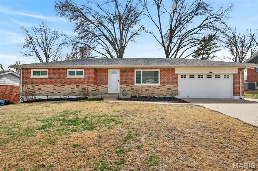 As you pull up, this all brick ranch immediately starts to pull on your heartstrings with its charming curb appeal. It's welcoming presence sits perfectly in this convenient Affton location just off Tesson Ferry. Step inside and the home instantly feels bright and inviting. Gorgeous picture windows flood the space with natural light, filling the open main living area and creating a warm place to gather. Enjoy the spacious kitchen featuring maple cabinetry, abundant countertop space for cooking and gathering, and a view overlooking the backyard. The dining room offers plenty of space for a table large enough to host all your friends and family. Hardwood floors run through the main level where all three bedrooms are thoughtfully located, each featuring custom closets by the St. Louis Closet Company. The spacious primary bedroom comfortably fits a king size bed with room for nightstands and includes its own private bathroom for added convenience. 
The finished lower level expands your living space even further and offers flexibility for whatever season of life you are experiencing. With two separate stairwells, a large recreation area, and a fun dry bar setup, it is a great spot for entertaining, movie nights, or playing. The additional sleeping space provides a perfect option for a guest space, home office, hobby room, or extra storage.
Step outside to a flat, fully fenced backyard that offers plenty of room for pets, playtime, gardening, grilling, or relaxing evenings outdoors. Double pane vinyl tilt-in windows are approximately five years old, making cleaning easy while adding efficiency and peace of mind. The furnace and air conditioner are just one month old, offering peace of mind for the next owner for years to come.
The home also features a spacious 23-foot deep two car garage, providing extra room for vehicles, storage, tools, or a workshop area which is a true rarity in this subdivision.
Living here truly makes everyday life simple. You are just moments from South County favorites like Roberto’s Trattoria & Chophouse, Joey B’s, a movie night at Ronnie’s Cinema, fun outings at Grant’s Farm, and dinner at Bartolino’s South. Costco is just a quick car ride away, and easy access to Interstate 270 and 55 makes getting around the county or into St. Louis City quick and convenient.
From the inviting interior to the fantastic location, life here just feels easy. Come take a tour or join us at the Open House this Sunday 3/22 from 1-3pm :)