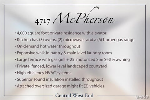 Tiny photo for 4717 McPherson Avenue, St Louis, MO 63108 (MLS # 26067731)
