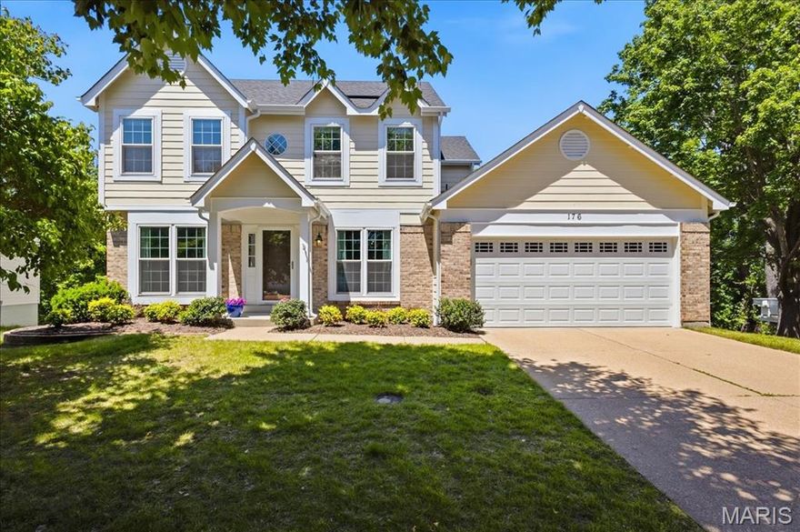 Showings start on Friday 5/22/2026. Absolutely Charming House! Location! Privacy! Updates! Such a unique opportunity with 3 levels of living space, bright house with a gorgeous view of the trees, leveled backyard, which is available in the desired Chesterfield Farms!  Quiet street! So many high-end quality updates: new roof, newer siding, newer garage door, windows, just refinished beautiful wood floors, new carpeting, newer HVAC, new stunning quartz countertops, elegant new light fixtures, freshly painted, and more. The open floor plan transitions beautifully from family room to the breakfast room to the kitchen – all backing up to the splendid view of peaceful nature! So unique for this highly desired subdivision! The large kitchen with a big central island and quartz countertops is perfect and ready for a chef with many cabinets and pantry!! The main level is completed with living room, dining room, powder and laundry room.
The 2nd floor offers 4 big bedrooms. Primary Suite showcases unique privacy with the view of the trees! Another 3 big bedrooms and full bathroom complete 2nd level.  
Enjoy the privacy on the special designed and sturdy deck ready for the sunroom if desired. The walk-out lower level with additional windows is so abundant with natural light that it feels like you are on the main level; wet bar and full bathroom - perfect for entertainment. 
Fantastic subdivision with swimming pool, tennis court and a club house. Walking distance to the elementary school, minutes to hwy 64, aquapark, playgrounds, parks, shopping centers and restaurants. Desired schools!