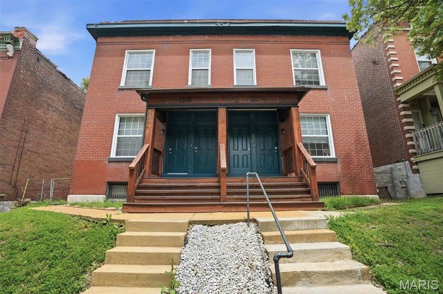 Exceptional Investment or Owner-Occupant Opportunity in the Tiffany Neighborhood!  An updated 4-family building located on a quiet dead-end street with a gated yard, just steps from Saint Louis University Medical School, SLU Hospital, Cardinal Glennon Children’s Hospital, and the vibrant Shaw neighborhood. Whether you're an investor seeking strong cash flow or an owner-occupant looking to offset your mortgage with rental income, this property delivers outstanding potential. 3 units currently rented (2 annual tenants and 1 short-term) this turnkey building offers impressive returns in a highly desirable central corridor location. Each 1 bedroom unit features original wood floors and historic millwork but also has been thoughtfully updated to feature modern kitchens with granite countertops and updated appliances, remodeled bathrooms, updated flooring, vinyl windows, and more. Newer exterior improvements include updated front decks and a durable TPO roof, providing added long-term value and peace of mind. PVC Plumbing stacks, HVAC, and laundry hook-ups. Conveniently located near major medical campuses, restaurants, parks, and public transit, this is a rare opportunity to own a solid income-producing property in one of St. Louis’s most walkable and sought-after neighborhoods.S chedule your private showing today!