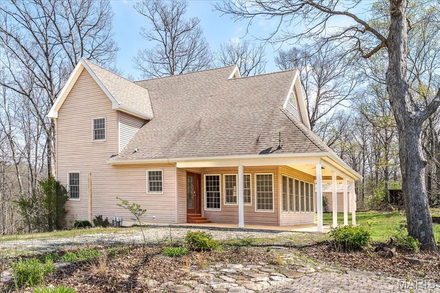 Escape to your own private retreat at 480 Sunset Echo Rd, Union, MO—a rare opportunity to own a beautifully situated 3-bedroom, 3-bathroom home on 7.342 acres with direct frontage on the scenic Bourbeuse River.

This property offers the perfect blend of comfort, space, and outdoor recreation. The living room, with its open layout provides a great scenic view. Main floor laundry, extra tall 42" kitchen cabinets and main floor master bedroom are just some of the attributes of this unique property. With three bathrooms, there’s plenty of room for family and guests alike. The partially finished basement has a bonus room which could be converted into a 4th bedroom or office.

Step outside and take in the natural beauty that surrounds you. Nearly 8 acres of near level land provides the peace and privacy of rural living. The covered patio with updated exterior fans is a great hangout spot to get away from the sun and partake in the scenery.

A large 30'x 40' shop with two covered parking areas with a 8'x8' walk-in cooler are also on the property for your storage needs.

The river frontage adds a truly special touch, perfect for fishing, kayaking, or relaxing by the water.

Conveniently located just outside Union, you’ll enjoy a quiet country setting without sacrificing access to nearby amenities. This property was originally subdivided from approximately 28 acres. Parcel 3 from the subdivided property is also available for sale under MLS 25076721 under new address of 499 Sunset Echo Road!

Don’t miss your chance to own this unique riverfront property—schedule your showing today! Professional photographs to be scheduled!