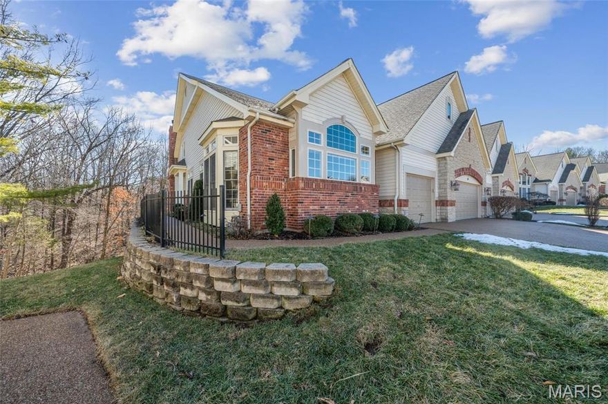 This 4 bed, 3½ bath villa offers the perfect blend of convenience & comfort. Great rm features a cozy wood-burning fpl & opens to a maintenance-free deck. Enjoy the main level office/library w/see-thrgh gas fpl to the primary suite w/deck access & bath w/heated floors, shared tub/shower & sep his & her sinks/toilets/walk-in closets. The kitchen is complete w/brkfst rm, hearth rm w/gas fireplace & features hickory flrs, center island, gas cooktop & newer SS appliances. Walk-in pantry, sep dining, lrg laundry rm & half bath complete the main level. Uppr level incl 2 spacious bdrms & full bath providing ample space for family or guests. The fin w/o LL is perfect for recreation & relaxation feat a rec room w/gas fpl, bar area, game rm, bdrm, full bath & unfinished spaces w/wrkshp & addl storage. Relax outdoors on the screened deck or patio area. All this in a perfect cul-de-sac location backing to trees. 3 car garage, newer zoned HVAC. Don't miss the opportunity to make this your new home! Location: End Unit