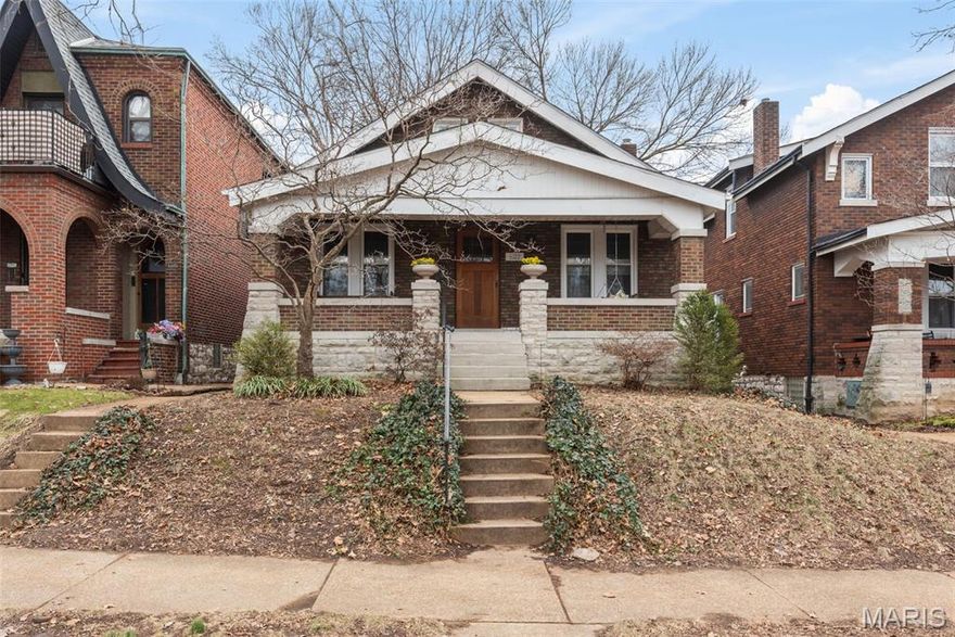 (c.) 1928: Special Princeton Heights 3+ bedroom, 1.5 bathroom that stands out from the pack! This handsome home offers so much more than the typical south city bungalow, such as larger than average rooms with taller than average ceilings; sweeping covered front porch; charming features such as hardwood floors and stained glass windows; gorgeous HUGE kitchen w/beautiful finishes; a completely remodeled full bathroom w/thoughtful & timeless finishes; wonderful 2nd floor spaces and closets; tall usable lower level with addt'l bathroom; HUGE deck with shaded and fenced yard; 3 car off-street parking (1-car garage w/opener, plus 2 addt'l parking spaces out back); and SO MUCH MORE! Plus, newer roof & many other updates! This one will surely not last long!