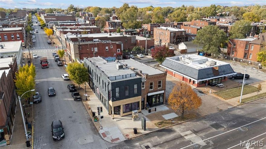 Attention savvy investors!!! Here is your chance to own a prime mix-used building sitting at the entry way of one of St. Louis's most vibrant and exhilarating neighborhoods. Located at the corner of Cherokee and Jefferson, this building is a stalwart of an exciting neighborhood that draws a vast range of daily visitors, and will be a great addition to any portfolio.

The property consists of 5 fully-occupied units on 2 parcels. The property directly on the corner, at 3359 S. Jefferson, with additional addresses on Cherokee, features local restaurant K-Bop, music venue Moshmellow, and a large studio/loft space on the second floor. Property went through major renovations around 15 years ago, and has had several updates since. The attached property, at 3355 S. Jefferson, went through a complete gut rehab, wrapping up in 2025, featuring new floor joists in the lower level, new plumbing, electrical, HVAC, windows, and a complete cosmetic update inside. That property is set up to run as two separate units, a retail storefront on the first level, and an office space on the second, but is currently rented by a single tenant, City Boutique, who is occupying both spaces. Gross rents are currently $7,389/mo., with tenants paying all utilities.

The parking area to the north of the property is NOT included in the sale. Properties only to be sold together, and will not consider separating the parcels for individual sales.

Please call or text the listing agent for further financial and showing information.
